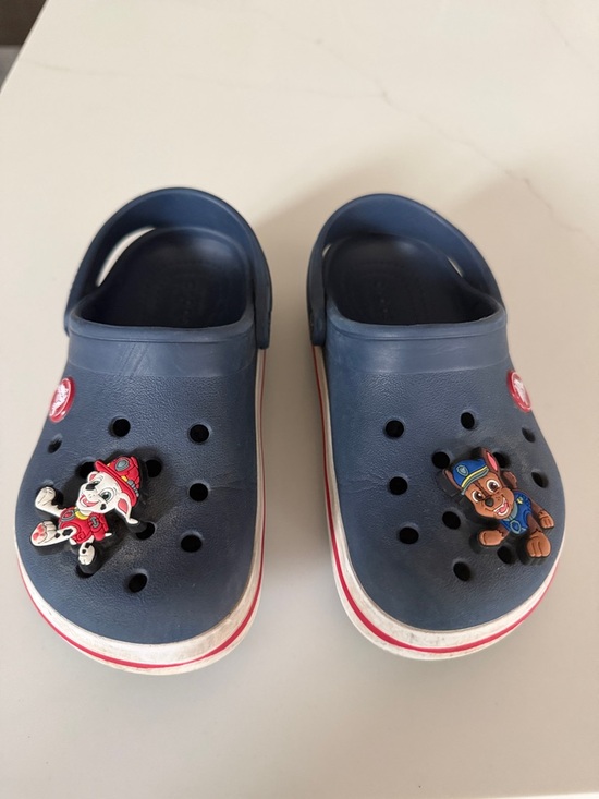 CROCS Other - CROCS Kids Navy Blue Clog Sandals with Paw Patrol Charms